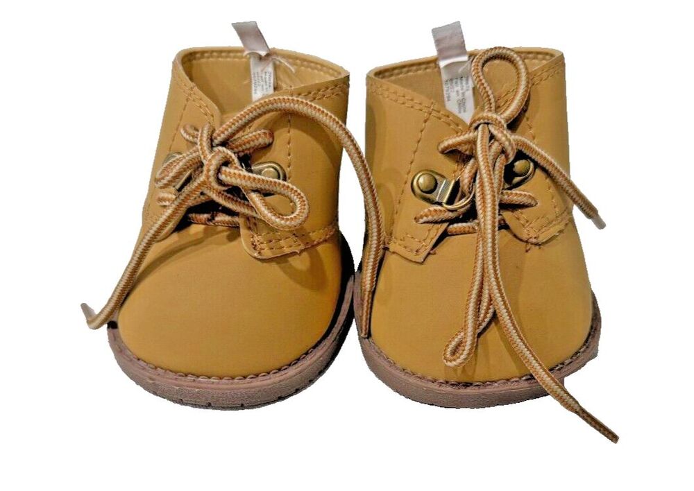 Build-a-Bear Workshop Boots Hiking Shoes Lace-up Brown NWOT